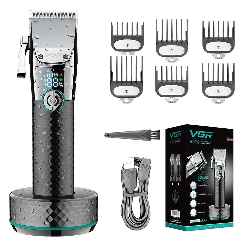 VGR V-682 Professional Hair Clipper Barber Beard Trimmer with Charging Dock - Scent Shave And All