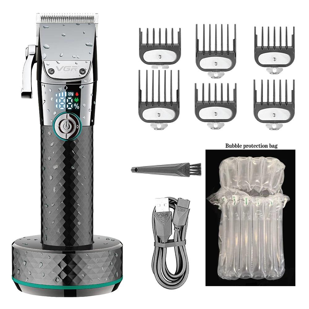 VGR V-682 Professional Hair Clipper Barber Beard Trimmer with Charging Dock - Scent Shave And All