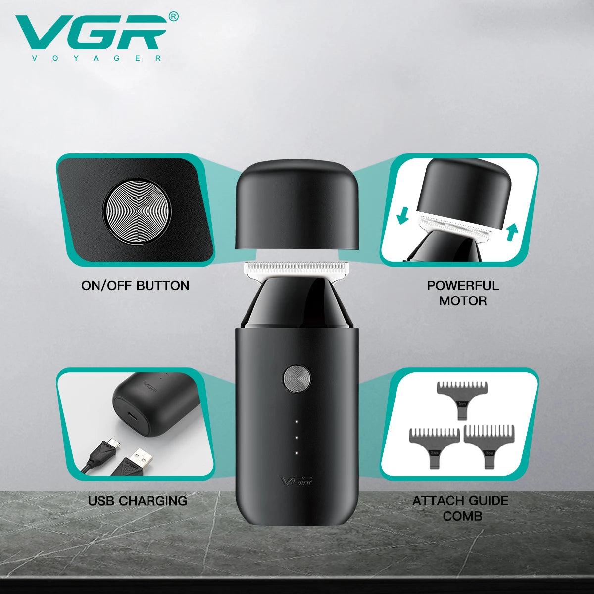 VGR V-932 Hair Trimmer Hair Clipper Mini Travel-friendly T-Shaped Blade - Scent Shave And All