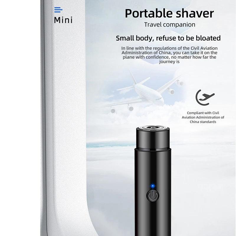 Electric Shaver Mini Rechargeable Razor Long-Lasting Portable Washable Trimmer - Scent Shave And All