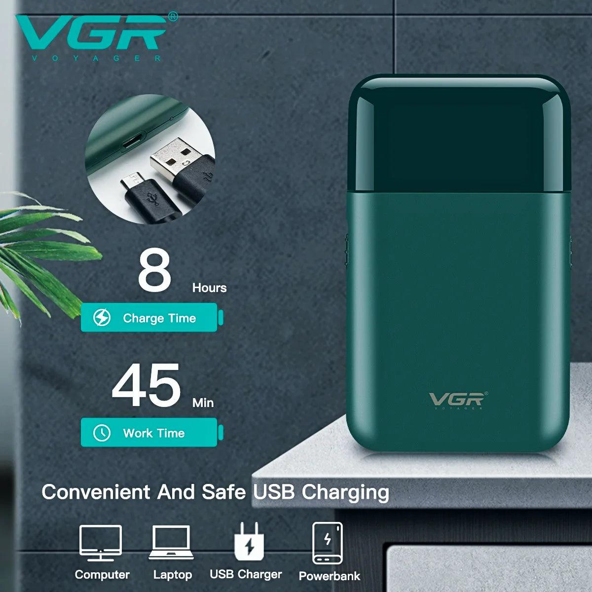 VGR V-390 Electric Foil Professional Beard Hair Trimmer Portable Mini Shaver - Scent Shave And All