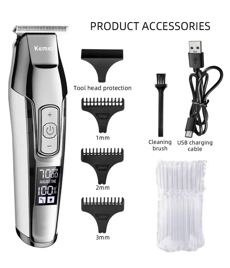 Kemei Hair Trimmer KM-5027 Hair Clippers Rechargeable Professional Machine