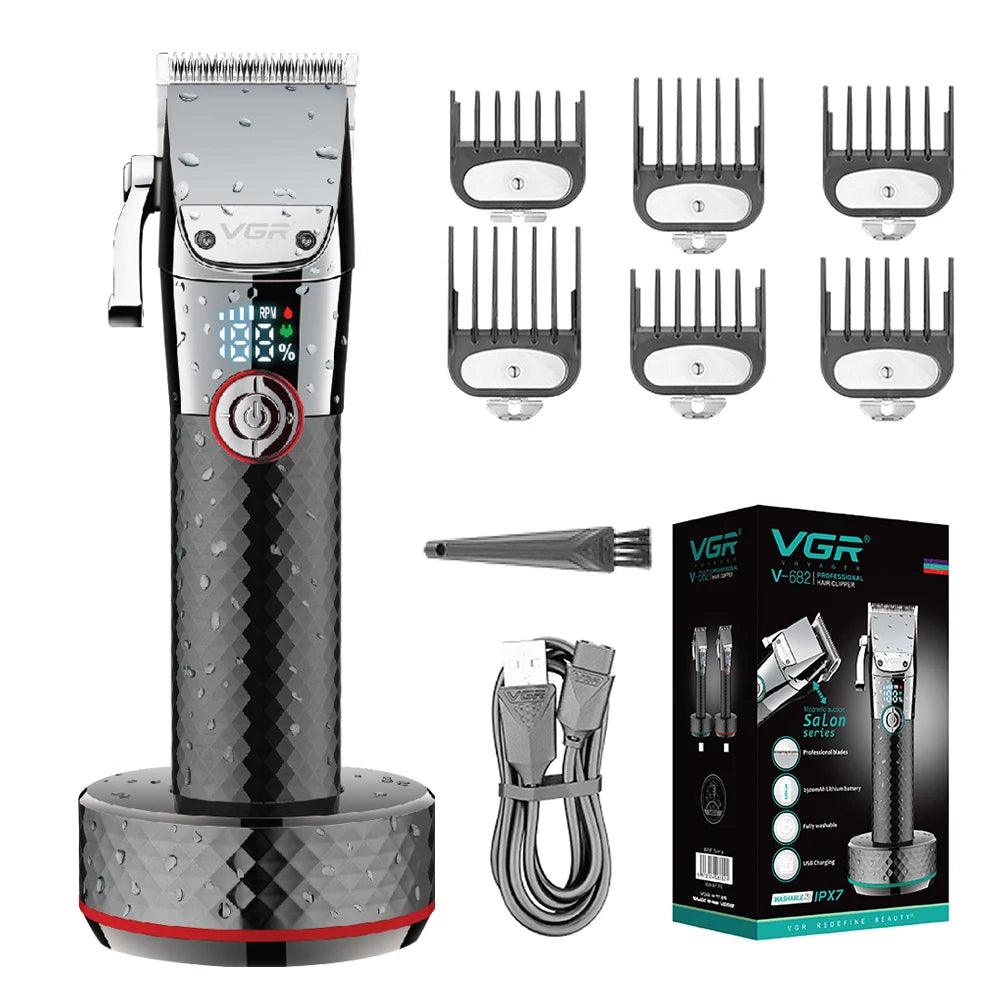 VGR V-682 Professional Hair Clipper Barber Beard Trimmer with Charging Dock - Scent Shave And All