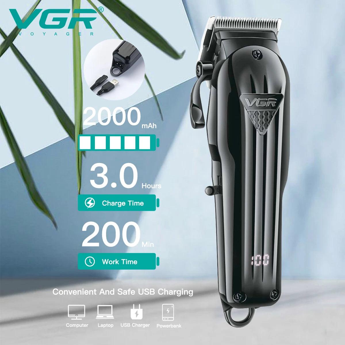 VGR V-282 Hair Clipper Professional Hair Cutting Machine Cordless Rechargeable - Scent Shave And All