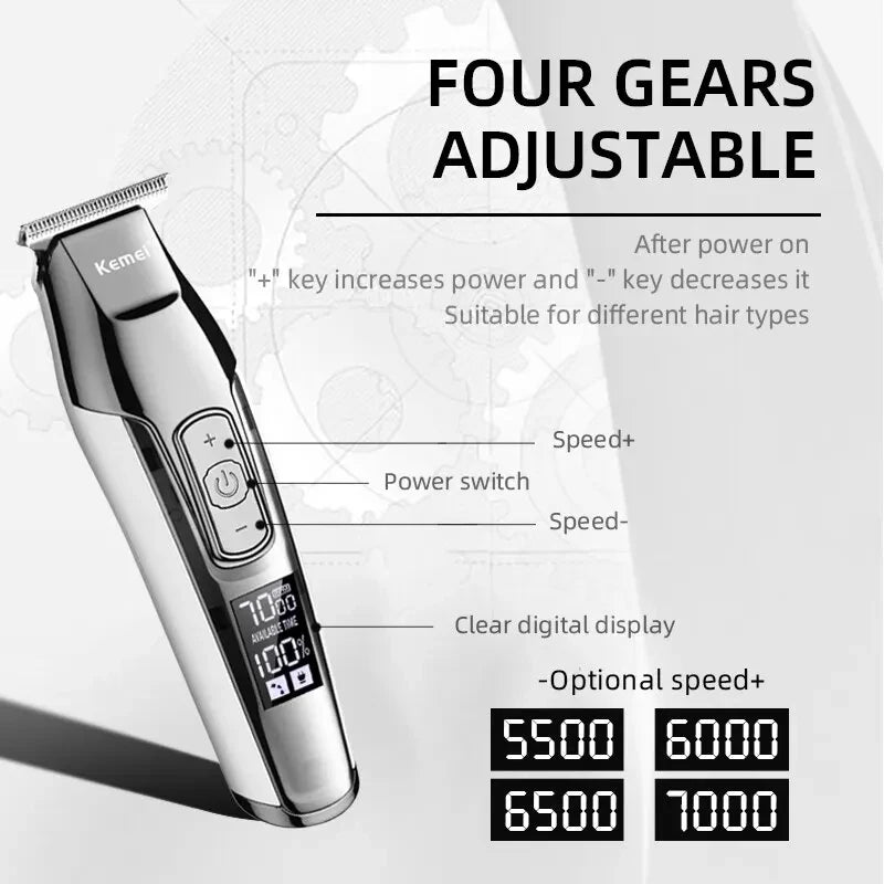 Kemei Hair Trimmer KM-5027 Hair Clippers Rechargeable Professional Machine
