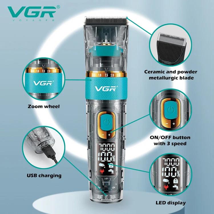 VGR V-695 Rechargeable Professional Hair Clipper Hair Trimmer - Scent Shave And All