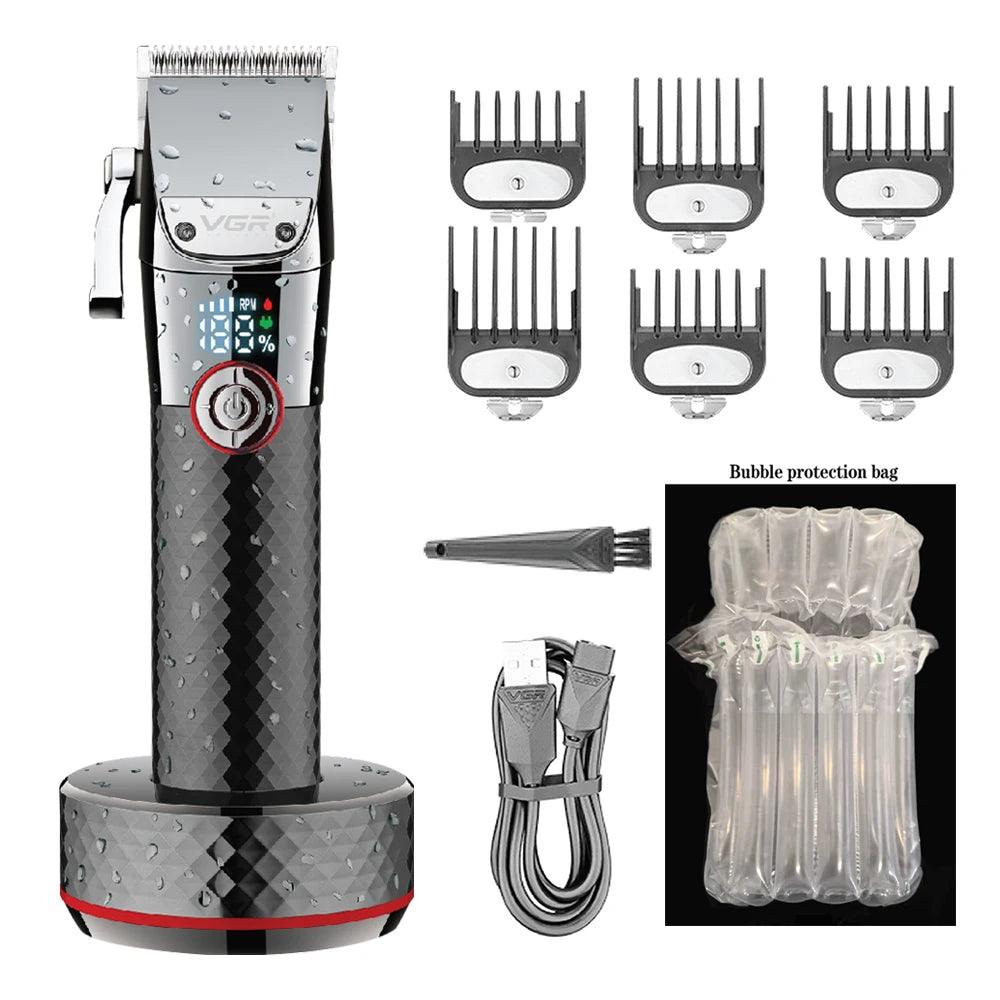 VGR V-682 Professional Hair Clipper Barber Beard Trimmer with Charging Dock - Scent Shave And All