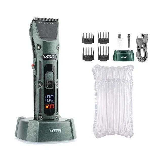 VGR V-696 Hair Trimmer Professional Electric Cutting Machine with Dock Charger - Scent Shave And All