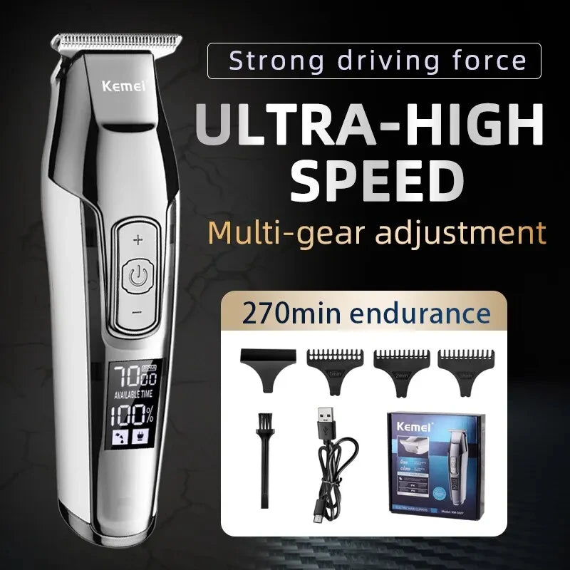 Kemei Hair Trimmer KM-5027 Hair Clippers Rechargeable Professional Machine