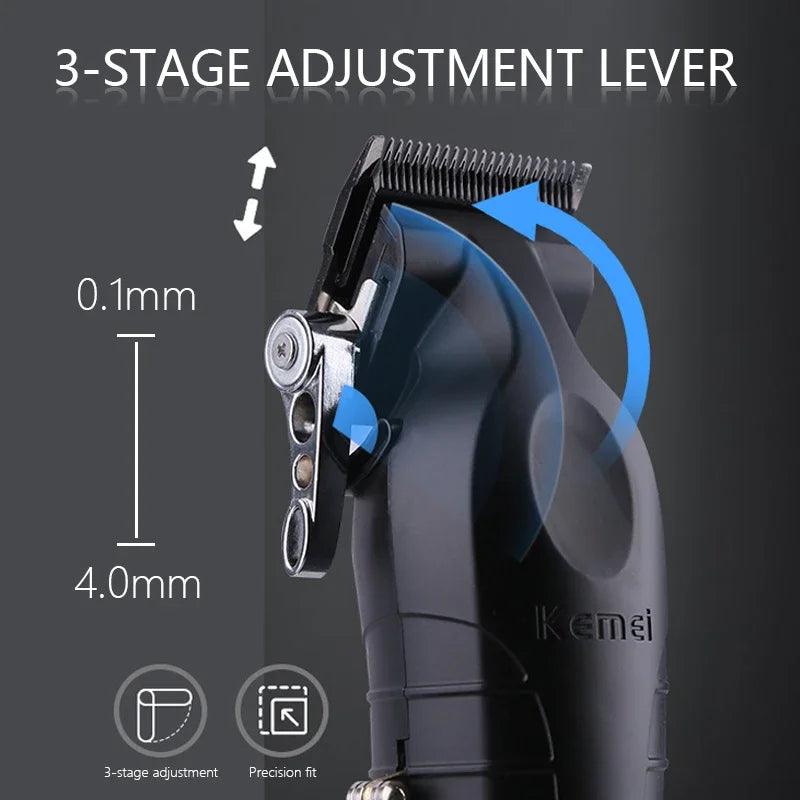 Kemei KM-2296 Professional Hair Clipper Powerful Cutting Machine with Dock - Scent Shave And All