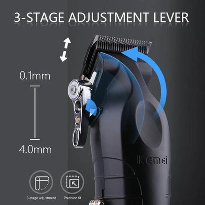 Kemei KM-2296 Professional Hair Clipper Powerful Cutting Machine with Dock - Scent Shave And All