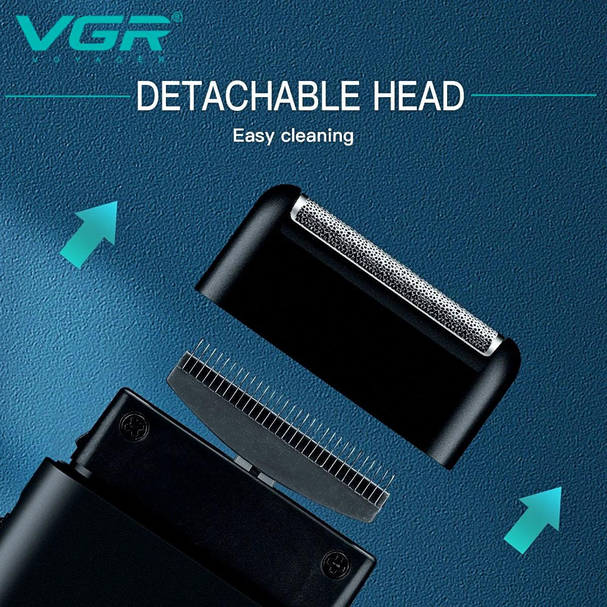 VGR V-390 Electric Foil Professional Beard Hair Trimmer Portable Mini Shaver - Scent Shave And All