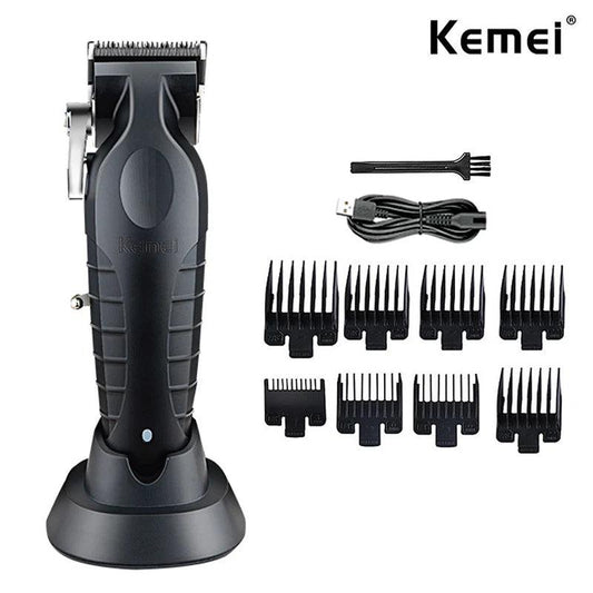 Kemei KM-2296 Professional Hair Clipper Powerful Cutting Machine with Dock - Scent Shave And All