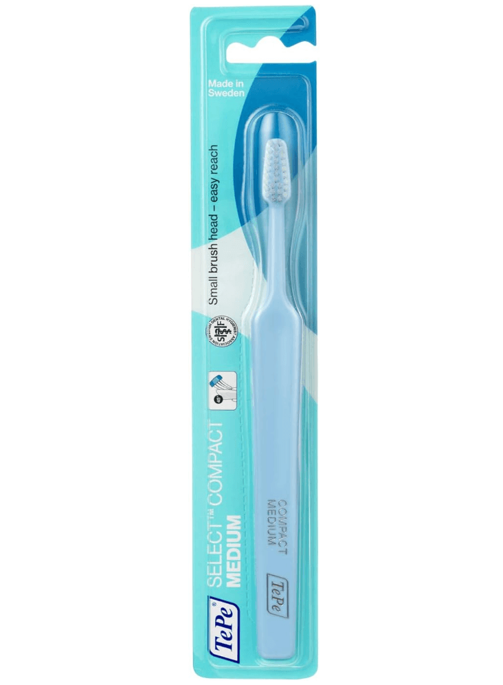 TePe Select Compact Medium User Friendly Small Brush Head Toothbrush - Scent Shave And All