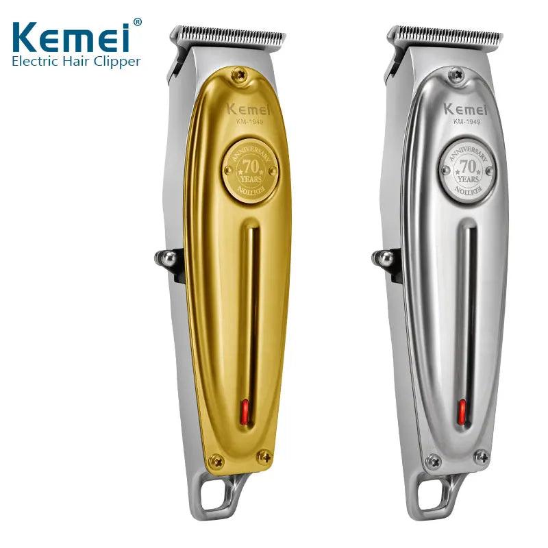 Kemei 1949 Professional Hair Clipper All Metal Cordless Trimmer - Scent Shave And All