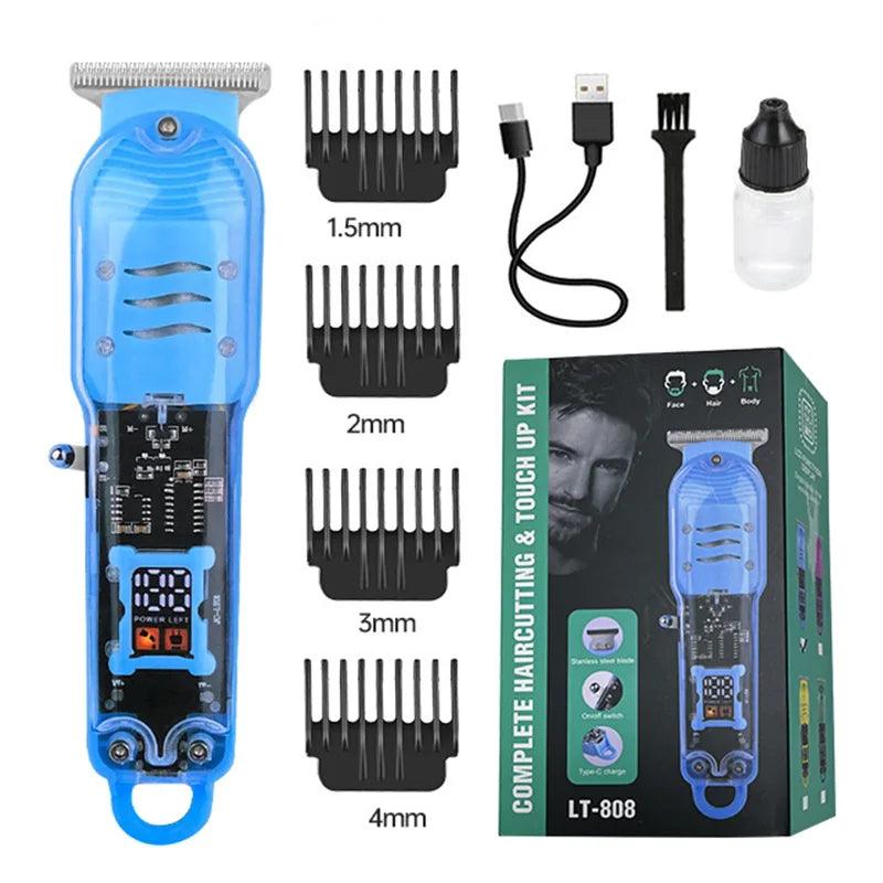 Hair Beard Trimer Professional Hair Clipper Transparent Electric Razor Cordless - Scent Shave And All