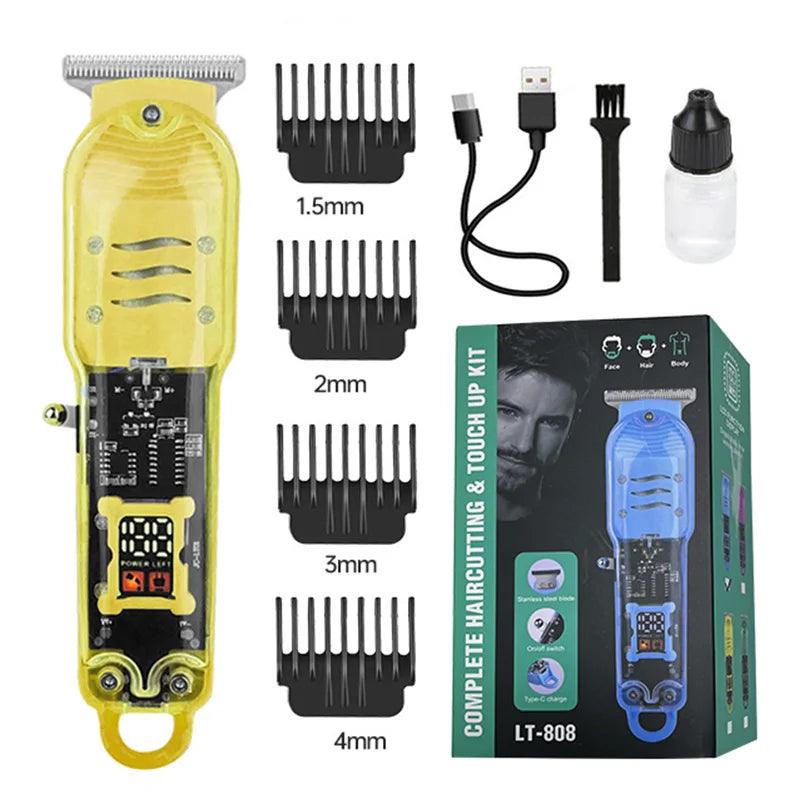 Hair Beard Trimer Professional Hair Clipper Transparent Electric Razor Cordless - Scent Shave And All