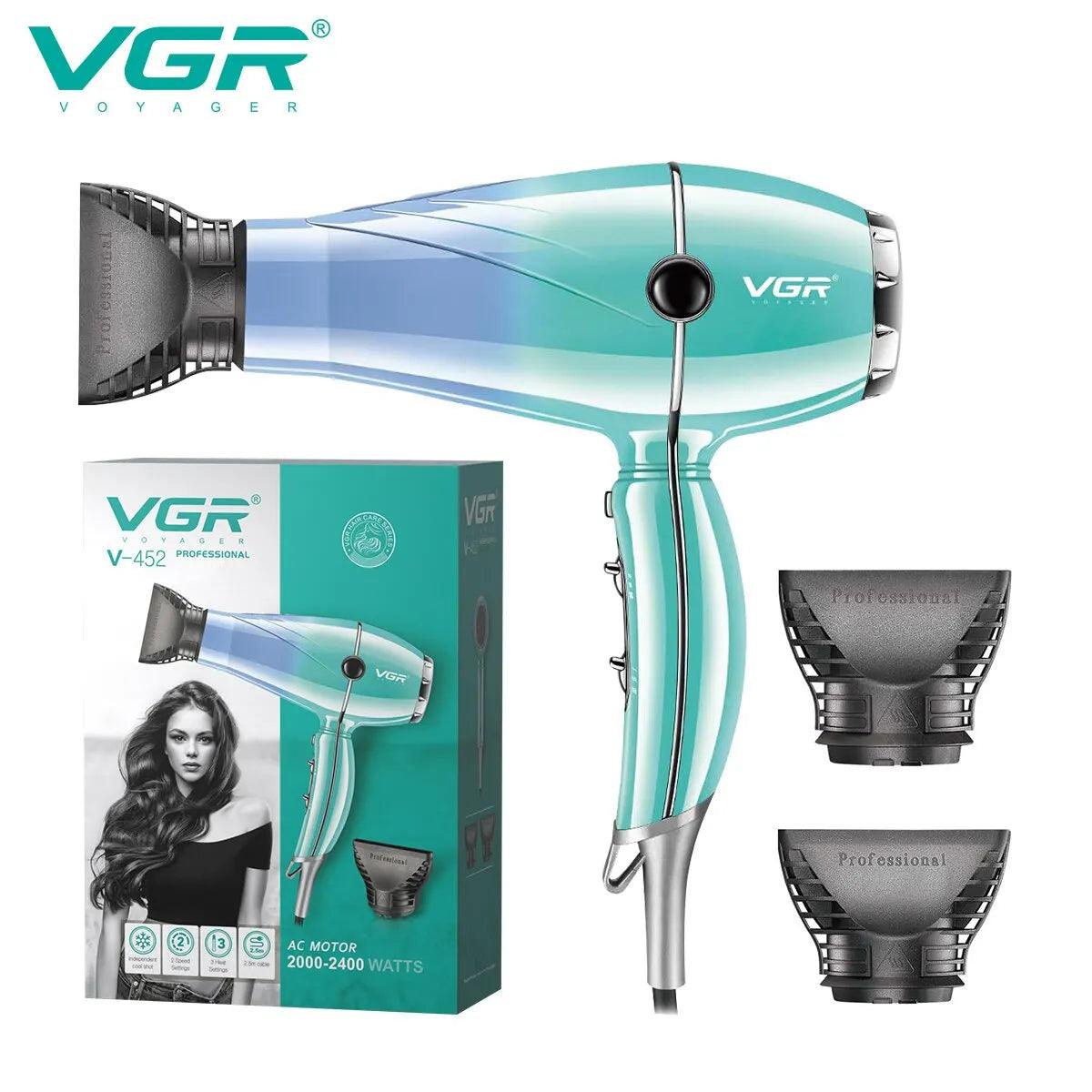 VGR V-452 Hair Dryer Professional Hair Dryer 2400W High Power Overheating Protection - Scent Shave And All