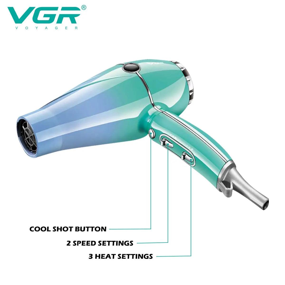 VGR V-452 Hair Dryer Professional Hair Dryer 2400W High Power Overheating Protection - Scent Shave And All