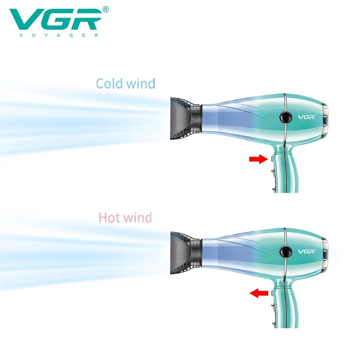 VGR V-452 Hair Dryer Professional Hair Dryer 2400W High Power Overheating Protection - Scent Shave And All