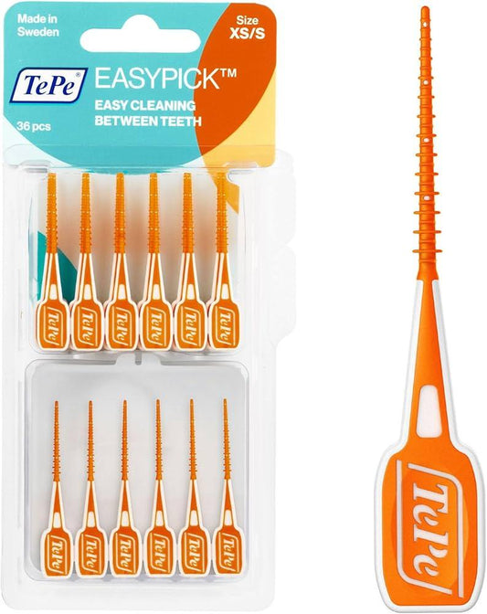 TEPE Easypick Dental Easy Picks Size XS S Orange Pack of 36 - Scent Shave And All