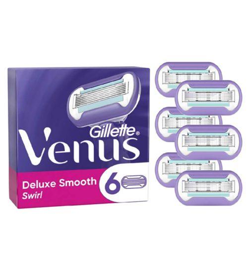 Gillette Venus Swirl Blades Shaving Razor Blade Heads 6 Pack - Scent Shave And All