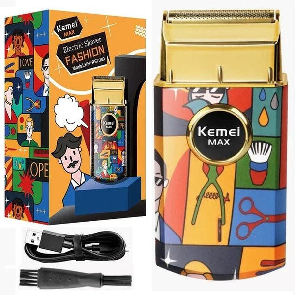 Kemei KM-RS7098 Titanium Double Foil Reciprocating Electric Shaver KM ...