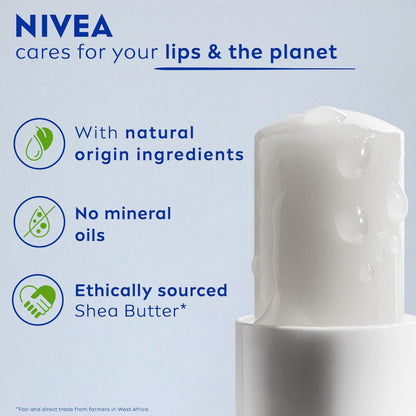 NIVEA Hydro Care Lip Balm With SPF 15 Hydrating Lip Balm with Shea Butter 4 Pack or 6 Pack