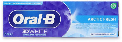 3 x Oral-B 3D White Arctic Fresh Mint Toothpaste Whitening Enamel Protect - 75ml