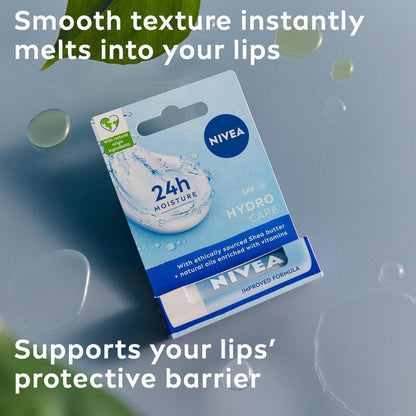 NIVEA Hydro Care Lip Balm With SPF 15 Hydrating Lip Balm with Shea Butter 4 Pack or 6 Pack