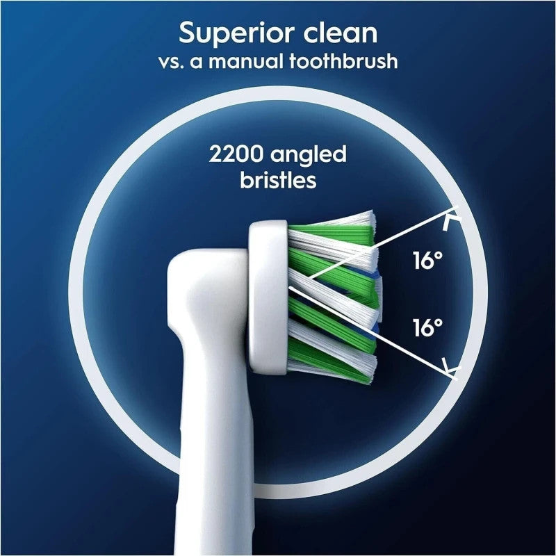 Oral-B Pro Cross Action Replacement Toothbrush Heads Black 8 Pack