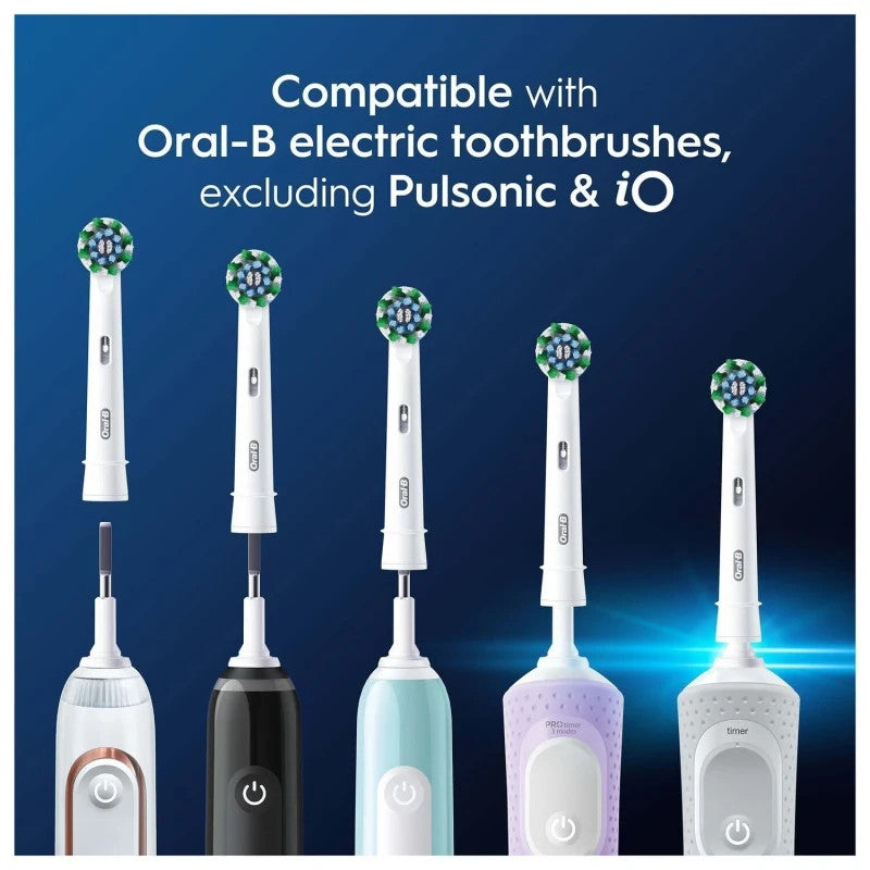 Oral-B Pro Cross Action Replacement Toothbrush Heads Black 8 Pack