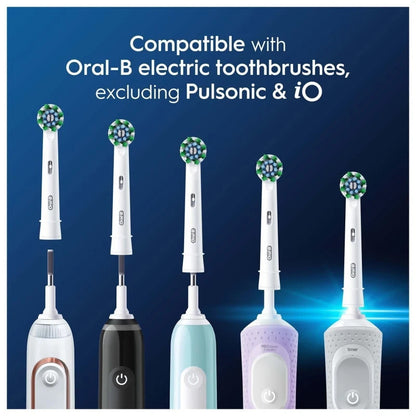 Oral-B Pro Cross Action Replacement Toothbrush Heads Black 8 Pack