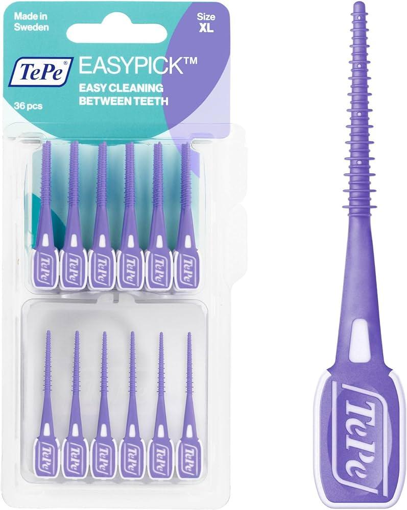 TEPE Easypick Dental Easy Picks Size XL Purple Pack of 36 - Scent Shave And All