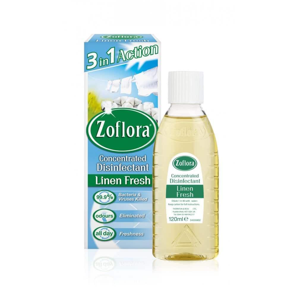 Zoflora 120ml Linen Fresh Antibacterial Disinfectant - Makes 4.8 litres - Scent Shave And All